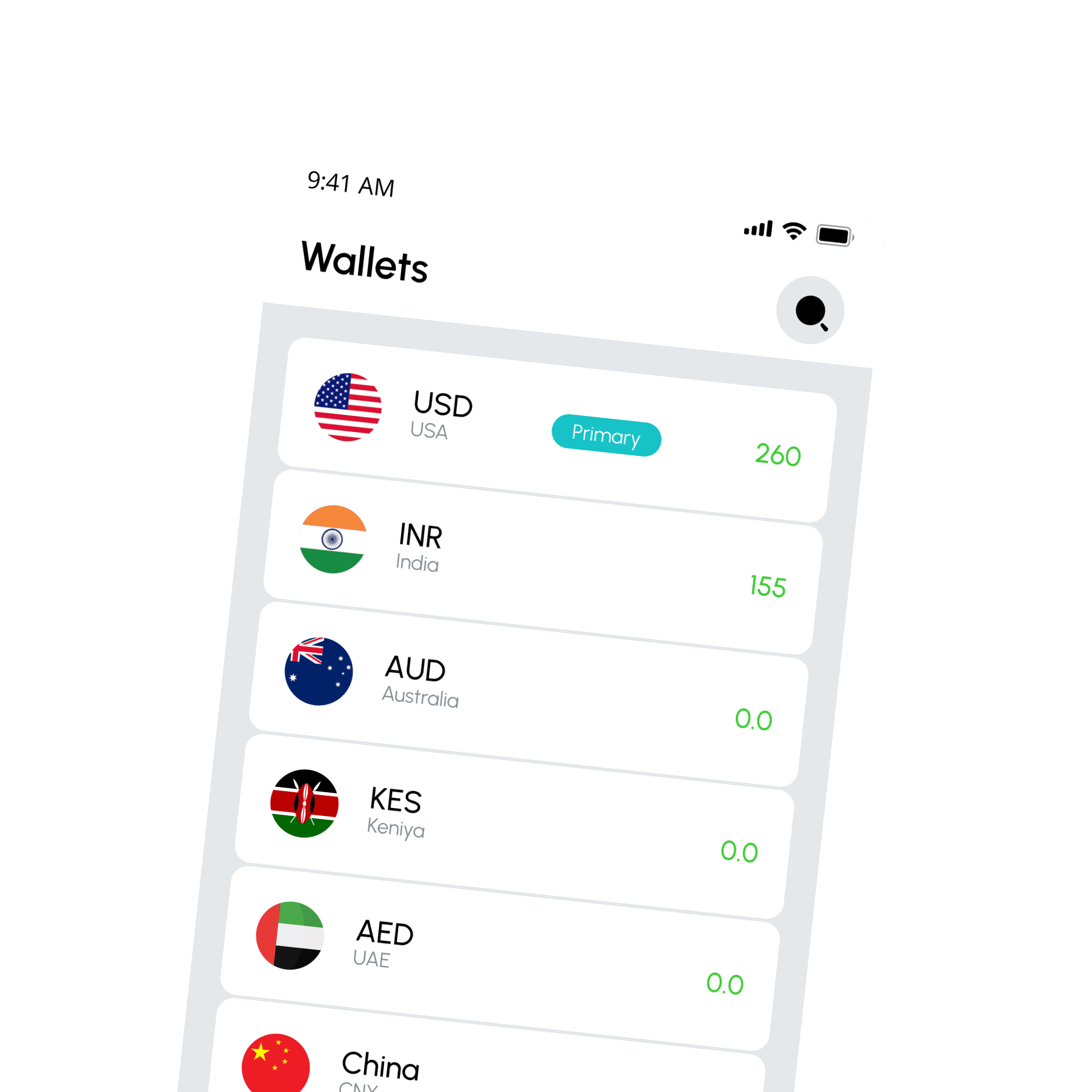 Multiple Accounts for Deposits interface